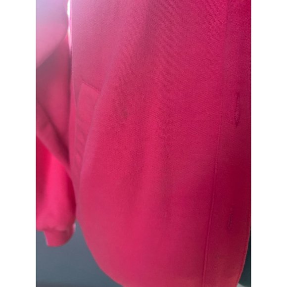 80s Hot Pink Oversized Jacket with Blue + Green Geometric Shooting Stars Embroid - Picture 5 of 5